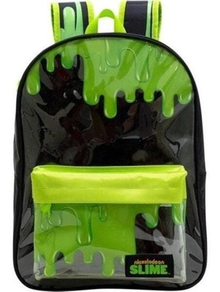 Kit Mochila Slime Preta Nickelodeon+ Estojo Transparente - 2