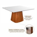 Ver mais imagens de Conjunto Mesa Bérgamo e 8 Cadeiras Madeira Maciça e Estofada Ímola Off White