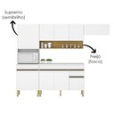 Ver imagem 5 de Cozinha Modulada 4 Pecas Balcao com Tampo Line Supremo Cp Freijo Ktp