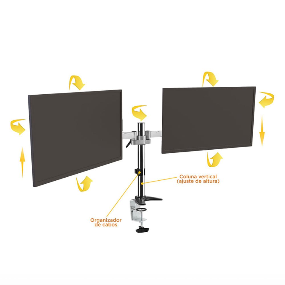 Suporte Tipo Torre Multiartic P/ 2 Monitores - F50d2 - 4