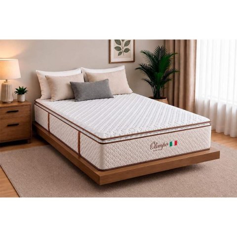 Colchão King Espuma Visco Paropas Molas Ensacadas Olimpo 193x203x32