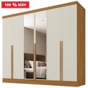 Ver imagem 5 de Guarda-roupa 100% Mdf 6 Portas 3 Gavetas com Espelhos Lisboa Yescasa