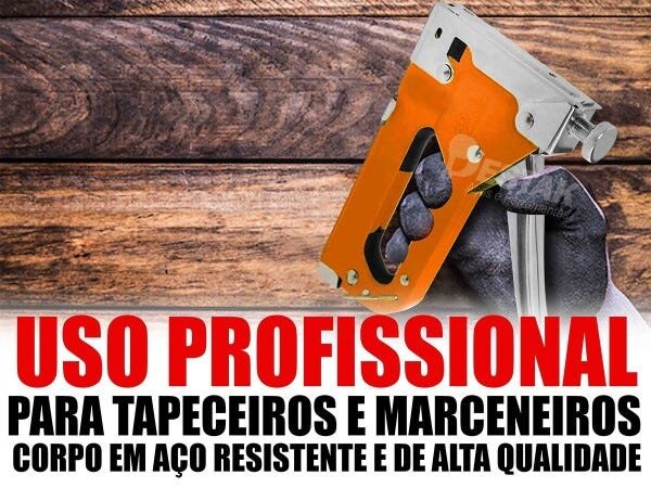 Kit Serra Meia Esquadria Carpinteiro Manual Precisão 420mm + Grampeador Tapeceiro Alta Pressão - 8