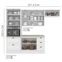 Ver imagem 4 de Cozinha Modulada 5 Pecas 272 Cm Ce171 Americana Branco Calcare Henn