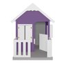 Casinha de Brinquedo com Cercado Floreiros Mdf Lilás/branco L12 - Gran Belo - 3