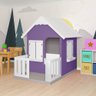 Casinha de Brinquedo com Cercado Floreiros Mdf Lilás/branco L12 - Gran Belo - 2