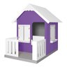 Casinha de Brinquedo com Cercado Floreiros Mdf Lilás/branco L12 - Gran Belo - 1