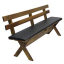 Ver imagem 7 de Conjunto Mesa Madeira Maciça para Churrasco Imbuia + 4 Bancos Estofados Preto