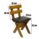 Ver imagem 5 de Conjunto Mesa Madeira Maciça para Churrasco Imbuia + 4 Bancos Estofados Preto