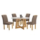 Ver imagem 2 de Conjunto Mesa Arizona 120cm com 4 Cadeiras Arizona Tampo Redondo Plus com Vidro