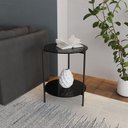 Ver imagem 1 de Mesa Lateral Industrial Marbella para Sala Quarto Sofá Apoio Decor Estilo Moderno - Off White