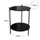 Ver imagem 3 de Mesa Lateral Industrial Marbella para Sala Quarto Sofá Apoio Decor Estilo Moderno - Off White