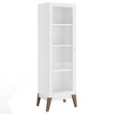 Ver imagem 2 de Cristaleira Retrô 1 Porta de Vidro Branco - Panorama Móveis