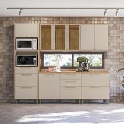 Conjunto Cozinha Compacta Madri Jequitiba Off White - 1