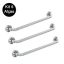 Ver imagem 1 de Kit 5 Alças Apoio Banheiro Acessibilidade Idoso Cadeirante Deficiente Inox