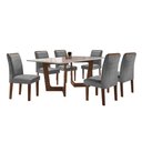 Ver imagem 2 de Conjunto Sala de Jantar Nápoles Tampo Vidro/MDF com 6 Cadeiras Luísa Smart Plus Cel Móveis