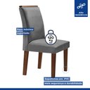 Ver imagem 5 de Conjunto Sala de Jantar Nápoles Tampo Vidro/MDF com 6 Cadeiras Luísa Smart Plus Cel Móveis