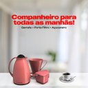 Ver imagem 5 de Kit Bule Térmico Porta Filtro Coador Açucareiro para Café Unitermi Rosa
