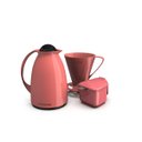 Ver imagem 1 de Kit Bule Térmico Porta Filtro Coador Açucareiro para Café Unitermi Rosa