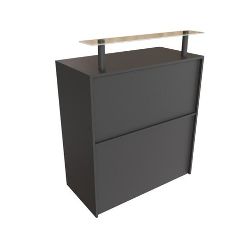 Balcão Caixa Para Loja 100% MDF modelo New 89x111x45 cm Comac Preto