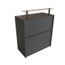 Balcão Caixa Para Loja 100% MDF modelo New 89x111x45 cm Comac Preto - 1