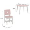 Conjunto Infantil Mesa com 2 Cadeiras  Sofia Madeira maçiça e MDF  - 3