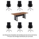 Ver imagem 7 de Kit Mesa de Reunião com 6 Cadeiras Presidente Esteirinha Marrom e Preto Yescasa
