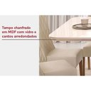 Ver imagem 5 de Sala de Jantar Zafira Tampo Madeirado com Vidro Curvo 200x100cm e 8 Cadeiras Jade Freijo Off White