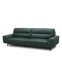 Ver imagem 5 de Sofá Decorativo Ashton 3 Lugares Sala de Estar 216cm Pés em Aço Couro Verde Musgo G88 - Gran Belo