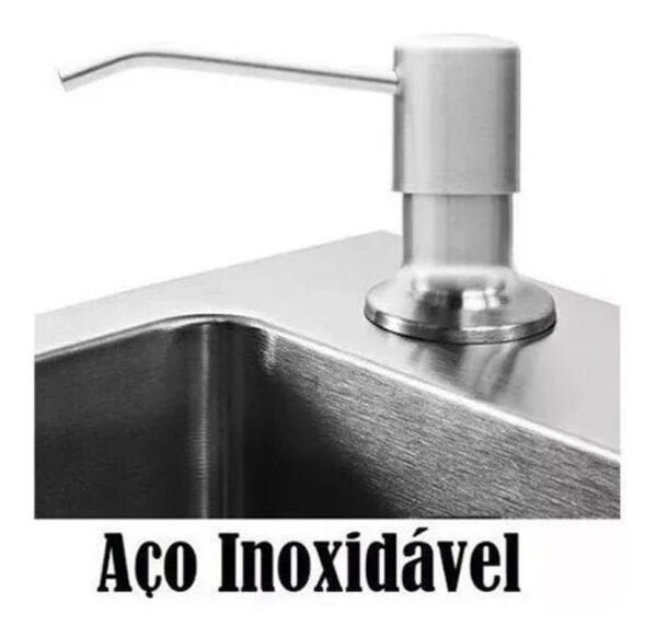Dispenser Embutir Dosador Liquido Sabão Pia Detergente Sabonete Escovado Cozinha Banheiro 20 Unids - 3