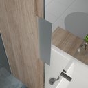 Ver imagem 5 de Kit Gabinete Banheiro Rubi 80cm - Gabinete + Cuba + Espelheira - Madeirado/branco