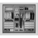 Ver imagem 3 de Guarda Roupa Casal 100% MDF 6 Portas 6 Gavetas - Rizon -Branco