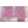 Painel de Parede Camponesa e Passarinhos Completo Decoração Quarto do Bebê - Completo MDF Rosa Claro - 2