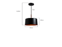Ver imagem 2 de Pendente Luminária Lustre Bilboque Large Grande Diametro 30cm PT Fosco Cobre
