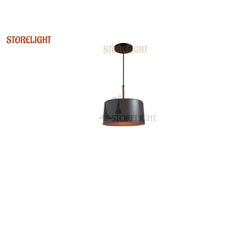 Pendente Luminária Lustre Bilboque Large Grande Diametro 30cm PT Fosco Cobre