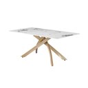 Ver imagem 5 de Mesa de Jantar Lara Base Aço Carbono Tampo 180cm Cerâmica Design Moderno para Sala de Jantar Bronze