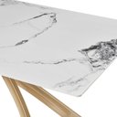 Ver imagem 4 de Mesa de Jantar Lara Base Aço Carbono Tampo 180cm Cerâmica Design Moderno para Sala de Jantar Bronze
