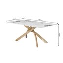 Ver imagem 3 de Mesa de Jantar Lara Base Aço Carbono Tampo 180cm Cerâmica Design Moderno para Sala de Jantar Bronze