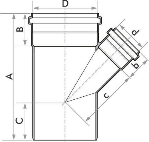 Kit 5 Junção de Redução Esgoto Fortlev 100mm (4") x 50mm (2") - 2