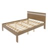 Cama de Casal para Colchão 1,38m Amendoa/branco Cm8009 Tecno Mobili - 4