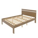 Ver imagem 4 de Cama de Casal para Colchão 1,38m Amendoa/branco Cm8009 Tecno Mobili