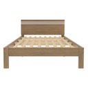 Ver imagem 3 de Cama de Casal para Colchão 1,38m Amendoa/branco Cm8009 Tecno Mobili