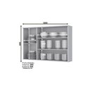 Ver imagem 5 de Cozinha Modulada Completa Americana 5pçs 2 Armários Balcão Paneleiro Complemento C5p16 Branco -