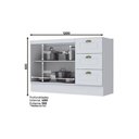 Ver imagem 7 de Cozinha Modulada Completa Americana 5pçs 2 Armários Balcão Paneleiro Complemento C5p16 Branco -