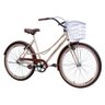 Bicicleta Aro 26 Retro Vintage com Cestinha Food Bike Unissex - Marrom - 2