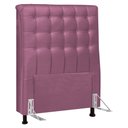 Ver imagem 1 de Cabeceira Cama Box Solteiro Ciara 90cm Botonê com Frame Suede Rosa - Desk Design