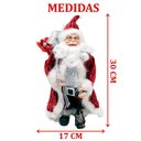 Ver imagem 3 de Decoração Papai Noel com Casaco Saco Presentes Lampião 30cm