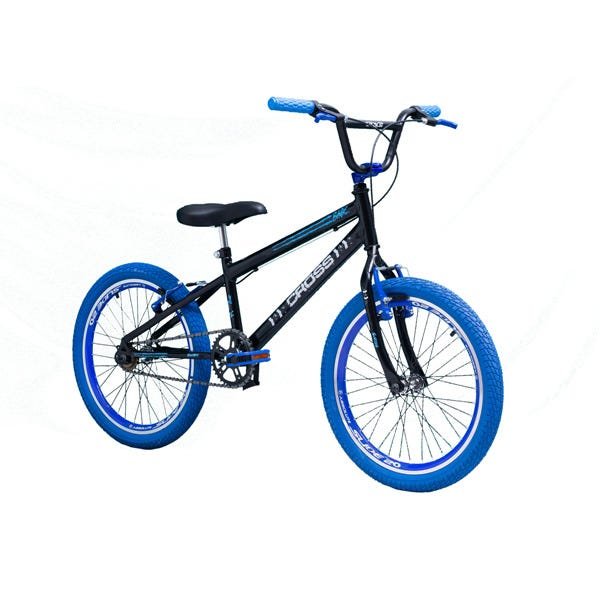 Bicicleta Aro 20 Bmx Cross Freestyle Aero - Preto com Azul - 2