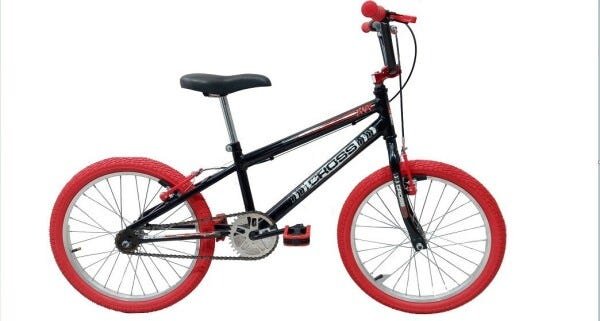 Bicicleta Aro 20 Bmx Cross Freestyle Aero - Preto com Vermelho - 1