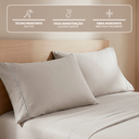 Ver imagem 4 de Jogo de Cama Lençol 400 Fios Casal P. Palito 4 Pçs Bege Casa Dona